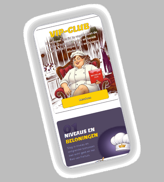 MamaBet Casino VIP club vijf niveaus van Kitchen Rookie tot Chef Supreme